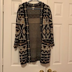 Open front sweater cardigan